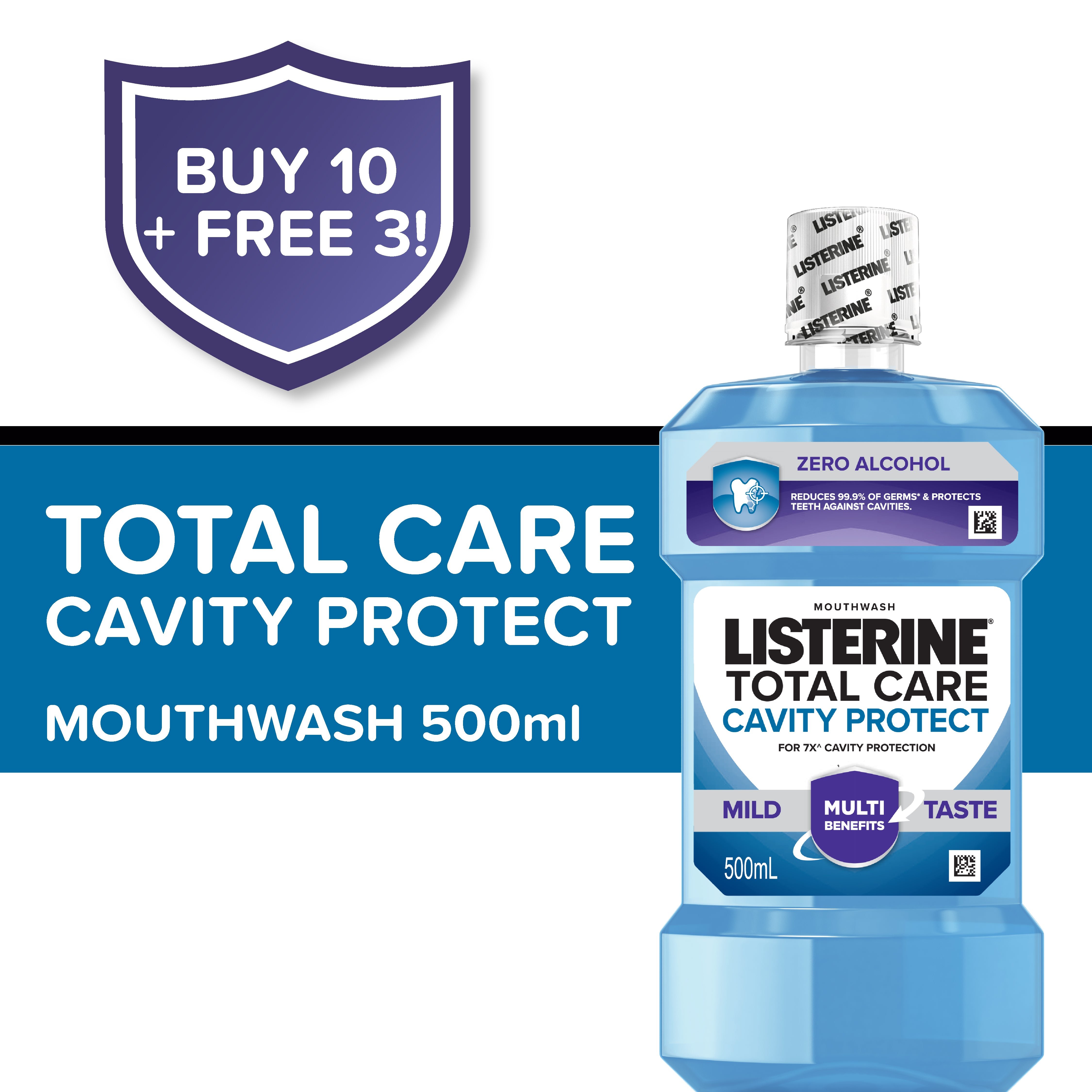 Buy 10 Take 3 - Listerine Total Care Cavity Protect Mouthwash 500mL