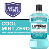 Buy 10 Take 3 - Listerine Cool Mint Zero Mouthwash 500ml