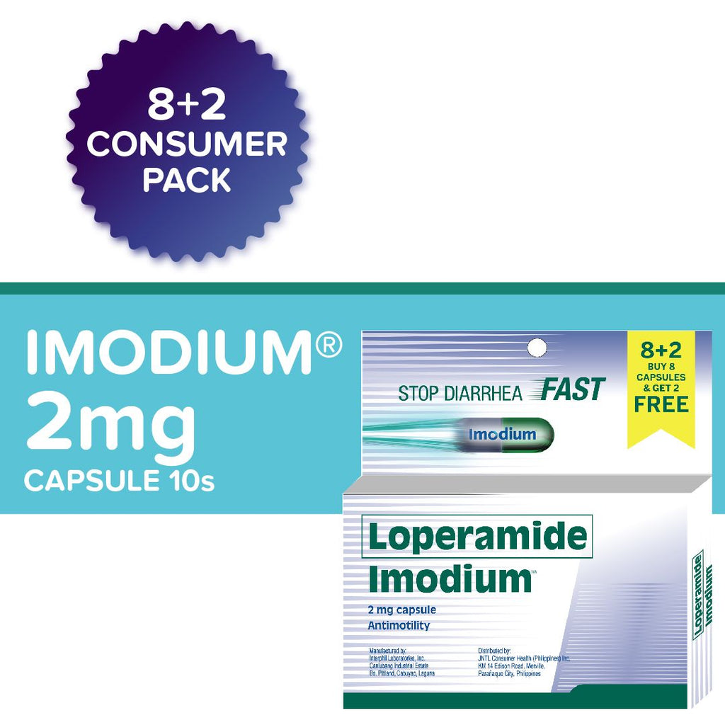 Imodium 2mg (8+2 FREE) – Health Care Essentials